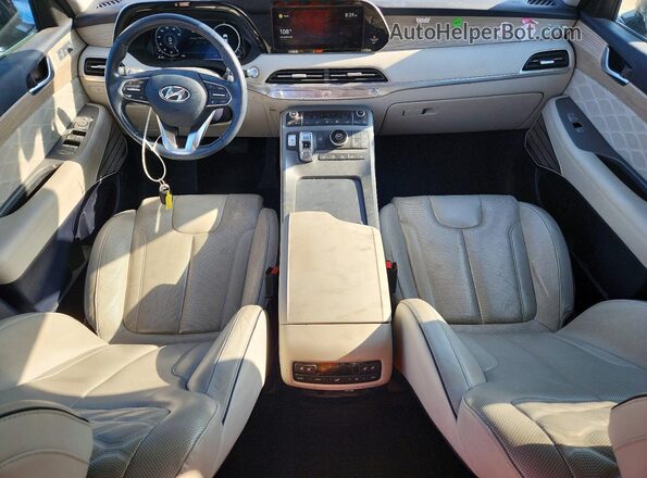 KM8R74HEXMU273919 2021 HYUNDAI PALISADE Black Dashboard view