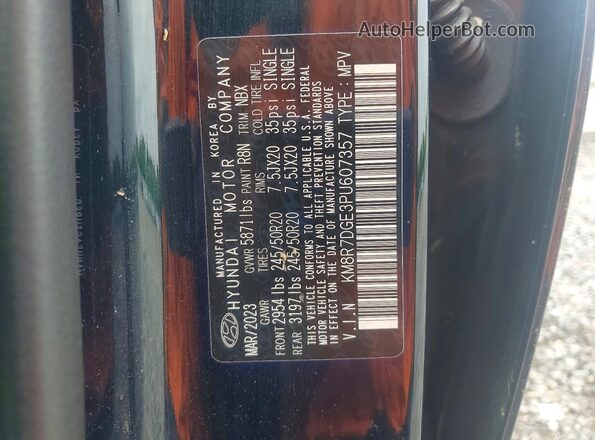 KM8R7DGE3PU607357 2023 HYUNDAI PALISADE Green Widok wnętrza 360 stopni