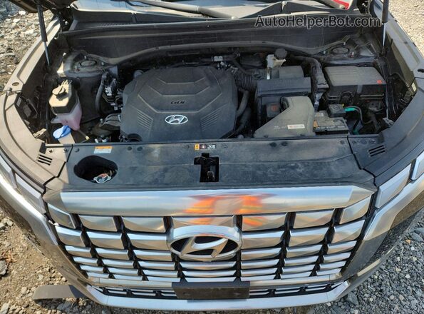 KM8R7DGE8PU554574 2023 HYUNDAI PALISADE Black Vista del compartimento del motor