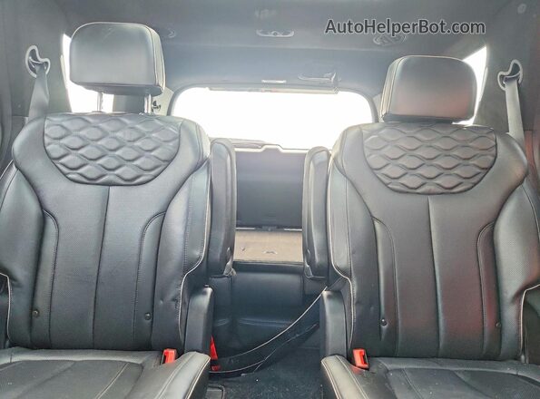 KM8R7DHE0MU295878 2021 HYUNDAI PALISADE Black უკანა სავარძლების ხედი