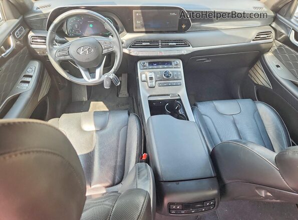 KM8R7DHE0MU295878 2021 HYUNDAI PALISADE Black წინა პანელის ხედი