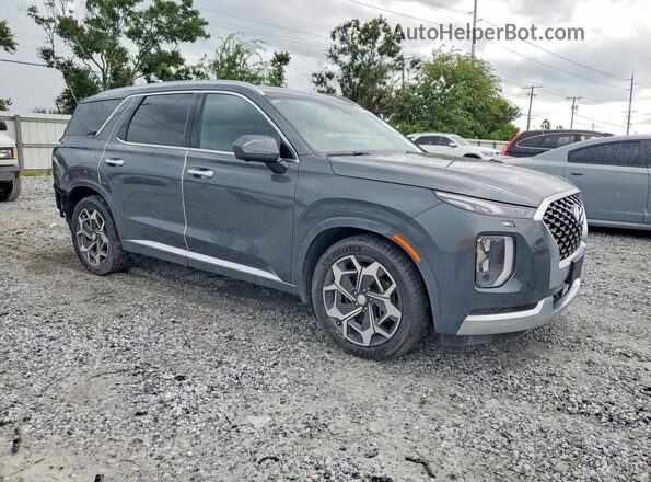 KM8R7DHE1MU250254 2021 HYUNDAI PALISADE Blue Передня права чверть