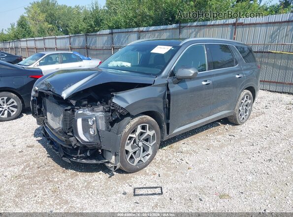 KM8R7DHE4NU336451 2022 HYUNDAI PALISADE Gray Vista tres cuartos delantera izquierda