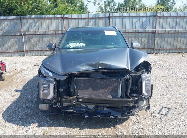 KM8R7DHE4NU336451 2022 HYUNDAI PALISADE Gray Vista interior trasera