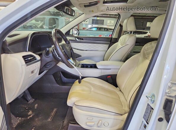 KM8R7DHE9MU266749 2021 HYUNDAI PALISADE White Вид салону спереду