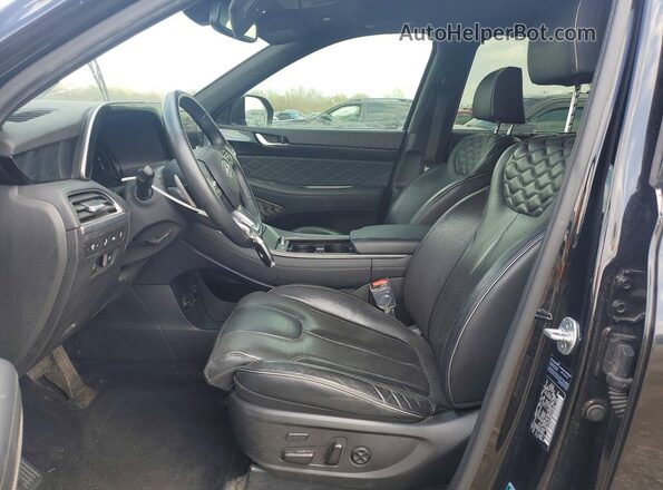 KM8R7DHEXMU209850 2021 HYUNDAI PALISADE Black Widok wnętrza z przodu