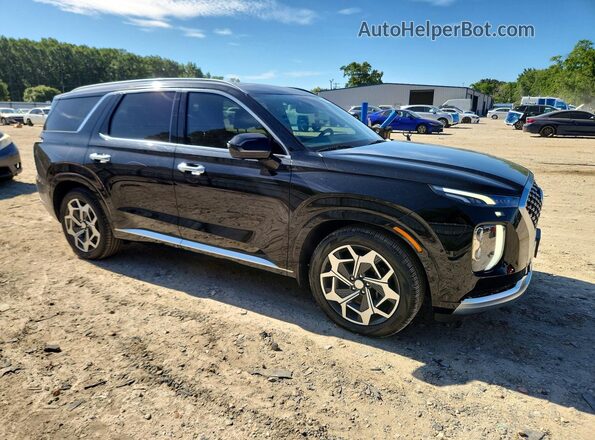 KM8R7DHEXMU265383 2021 HYUNDAI PALISADE Черный Передняя правая четверть
