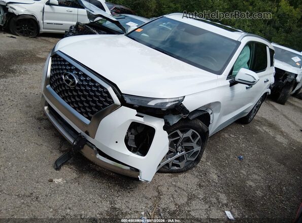 KM8R7DHEXNU478173 2022 HYUNDAI PALISADE White Vista tres cuartos delantera izquierda
