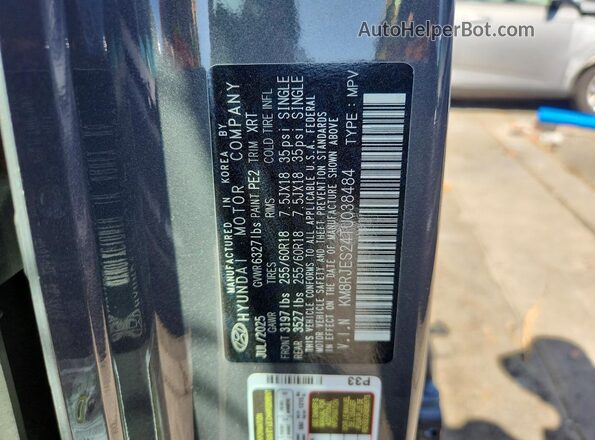 KM8RJES24TU038484 2026 HYUNDAI PALISADE Charcoal VIN კოდის სტიკერის ხედი