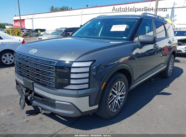 KM8RLES23TU133550 2026 HYUNDAI PALISADE Gray წინა მარცხენა ხედი სამი მეოთხედიდან