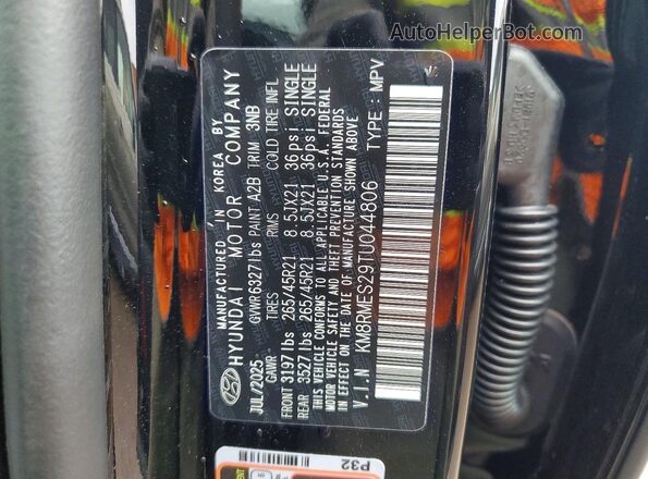 KM8RMES29TU044806 2026 HYUNDAI PALISADE Black 360 interior view