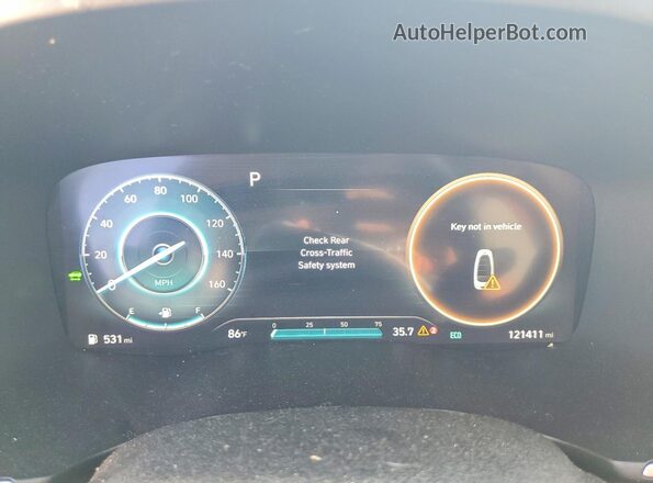 KM8S2DA11NU057370 2022 HYUNDAI SANTA Silver Instrument cluster view