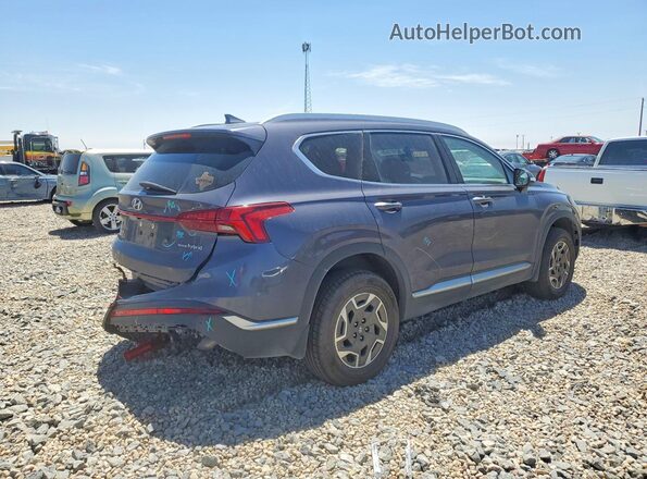 KM8S2DA14NU039638 2022 HYUNDAI SANTA Синий Задняя правая четверть
