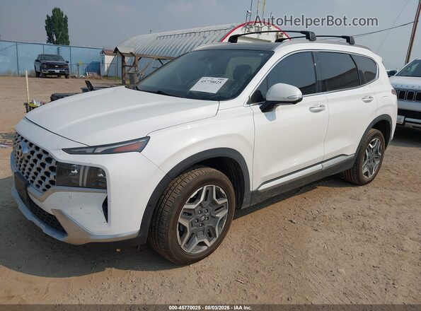 KM8S5DA16NU036506 2022 HYUNDAI SANTA FE HYBRID Белый Передняя левая четверть