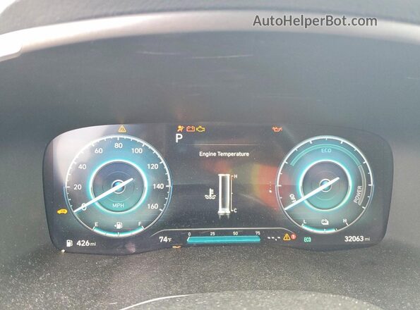 KM8S7DA28NU019161 2022 HYUNDAI SANTA Gray ხელსაწყოთა პანელის ხედი