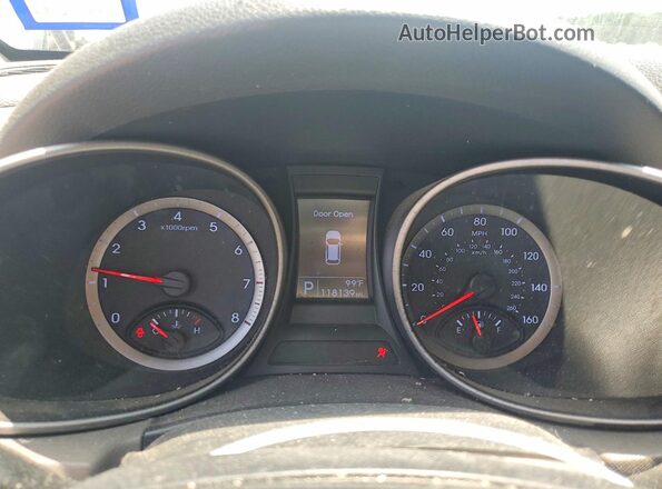 KM8SM4HF1GU155877 2016 HYUNDAI SANTA White Instrument cluster view