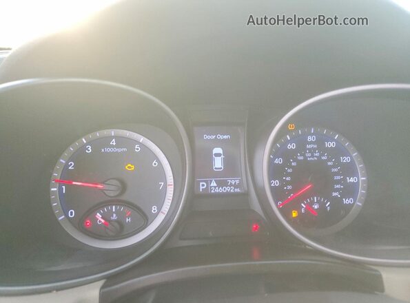 KM8SM4HF3GU140801 2016 HYUNDAI SANTA Red Vista del cuadro de instrumentos