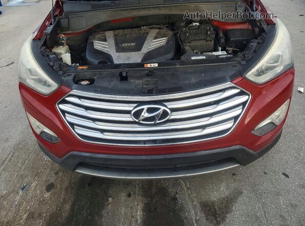 KM8SM4HF3GU140801 2016 HYUNDAI SANTA Red Vista del compartimento del motor