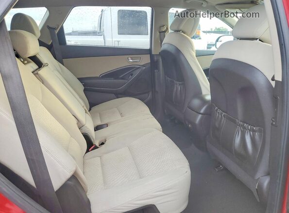 KM8SM4HF3GU140801 2016 HYUNDAI SANTA Red Vista interior trasera