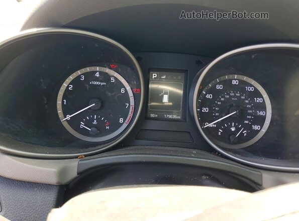 KM8SM4HF7HU184253 2017 HYUNDAI SANTA Черный Вид щитка приборов