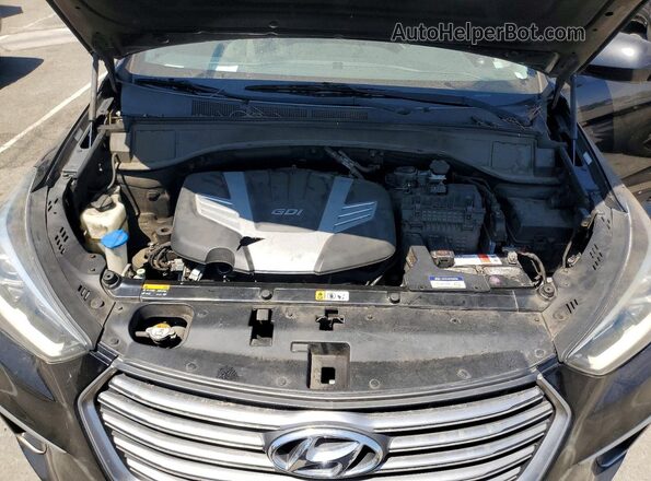 KM8SM4HF7HU184253 2017 HYUNDAI SANTA Черный Вид подкапотного пространства