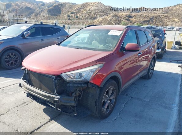KM8SM4HF9GU143315 2016 HYUNDAI SANTA FE Red წინა მარცხენა ხედი სამი მეოთხედიდან