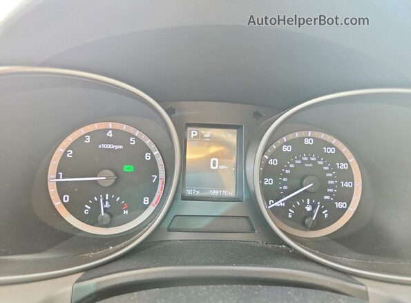 KM8SM4HF9HU201151 2017 HYUNDAI SANTA White Вид щитка приладів