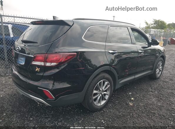 KM8SM4HFXHU223448 2017 HYUNDAI SANTA FE Black უკანა მარჯვენა