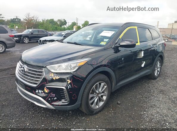 KM8SM4HFXHU223448 2017 HYUNDAI SANTA FE Black წინა მარცხენა ხედი სამი მეოთხედიდან