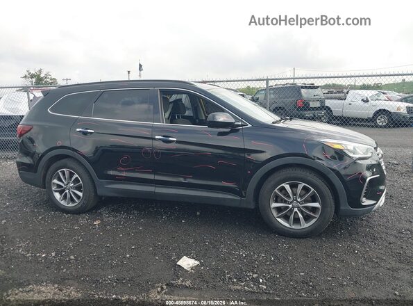KM8SM4HFXHU223448 2017 HYUNDAI SANTA FE Black უკანა სალონის ხედი