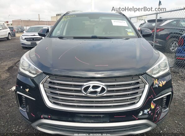 KM8SM4HFXHU223448 2017 HYUNDAI SANTA FE Black ხელსაწყოთა პანელის ხედი