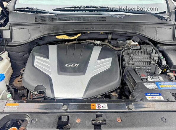 KM8SMDHF0GU153067 2016 HYUNDAI SANTA Черный Вид сзади
