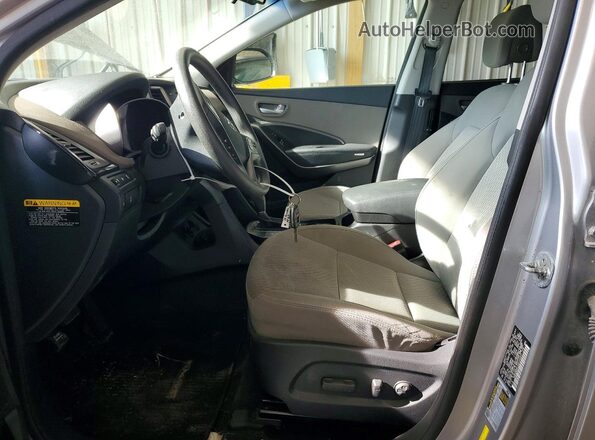 KM8SMDHF2GU144077 2016 HYUNDAI SANTA Серебряный Вид салона спереди