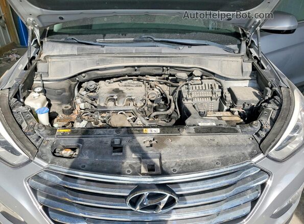 KM8SMDHF2GU144077 2016 HYUNDAI SANTA Серебряный Вид подкапотного пространства