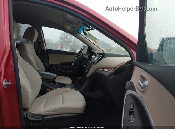 KM8SMDHF2GU161512 2016 HYUNDAI SANTA FE Red Widok wnętrza z przodu