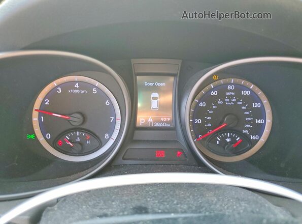 KM8SMDHF3GU147828 2016 HYUNDAI SANTA White Vista del cuadro de instrumentos