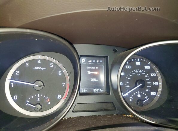 KM8SMDHF3JU292634 2018 HYUNDAI SANTA Black Widok zestawu wskaźników