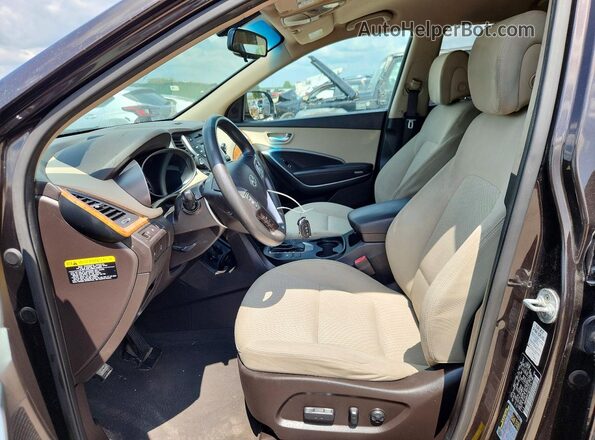 KM8SMDHF5GU153579 2016 HYUNDAI SANTA Коричневый Вид салона спереди