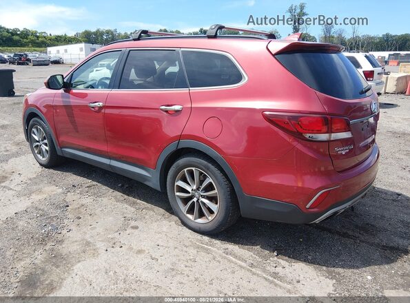 KM8SMDHF6HU183675 2017 HYUNDAI SANTA FE Red Задня ліва чверть