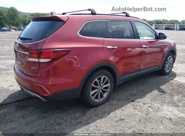 KM8SMDHF6HU183675 2017 HYUNDAI SANTA FE Red Задня права чверть