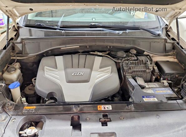 KM8SMDHF7GU156189 2016 HYUNDAI SANTA White Widok komory silnika