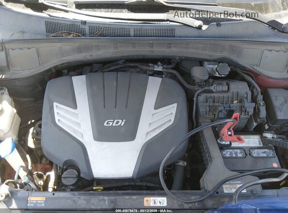 KM8SMDHF8HU176498 2017 HYUNDAI SANTA FE Red Widok z tyłu