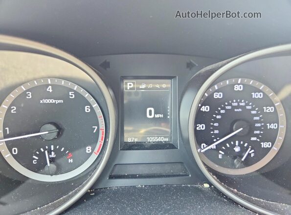 KM8SMDHF8HU251734 2017 HYUNDAI SANTA Silver Вид щитка приладів
