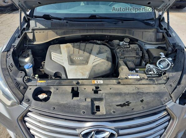 KM8SMDHF8HU251734 2017 HYUNDAI SANTA Silver Вид підкапотного простору