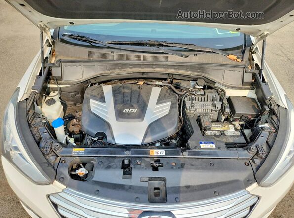 KM8SMDHF9GU152998 2016 HYUNDAI SANTA White Widok komory silnika
