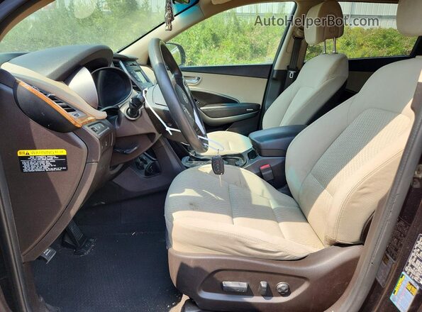 KM8SMDHF9GU159742 2016 HYUNDAI SANTA Коричневый Вид салона спереди