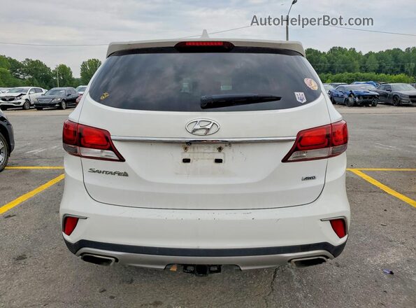 KM8SMDHFXHU178172 2017 HYUNDAI SANTA White უკანა ხედი