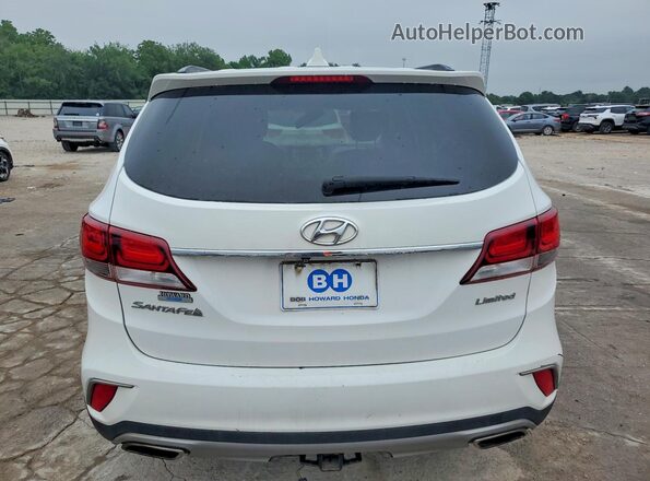 KM8SN4HF2HU191673 2017 HYUNDAI SANTA White Vista trasera