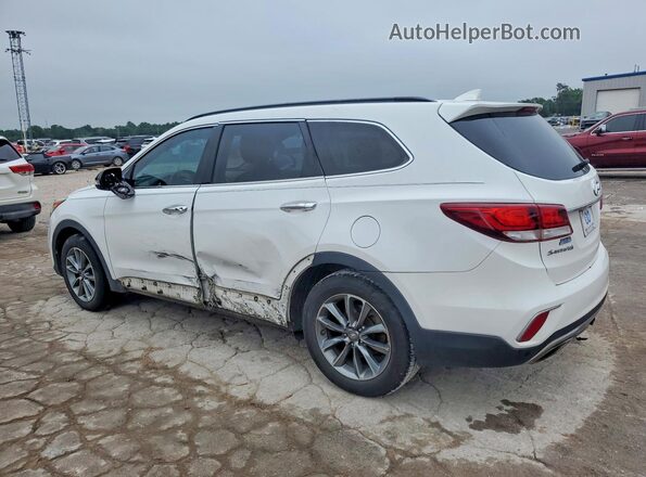 KM8SN4HF2HU191673 2017 HYUNDAI SANTA White Trasero izquierdo