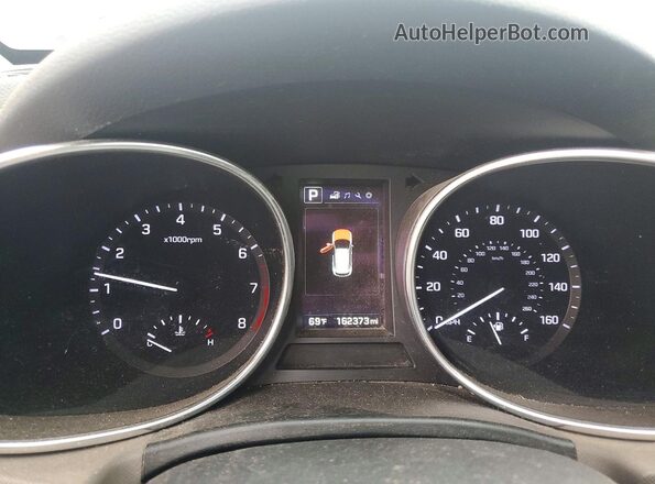 KM8SN4HF2HU191673 2017 HYUNDAI SANTA White Vista del cuadro de instrumentos
